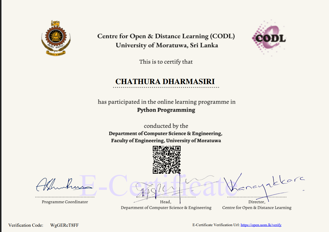 Python Programming – Trainee Full Stack Developer
